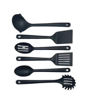 BPA Free Dishwasher Safe RPET Utensils Set Kitchen Cooking Black Utensils