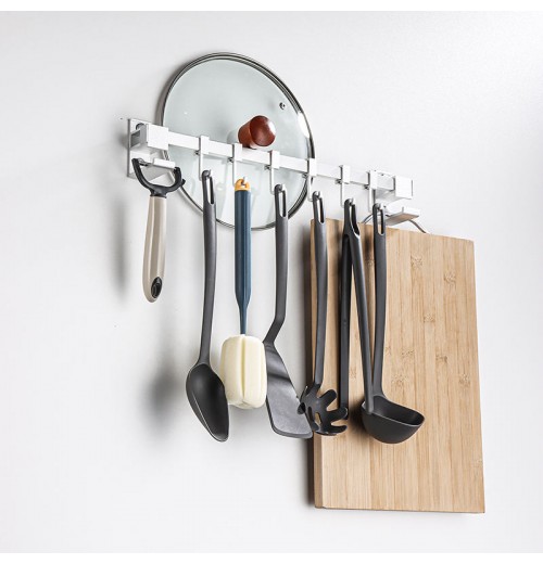 Modern Kitchen Rail Black Kitchen Utensil Rack With Hanging Hook