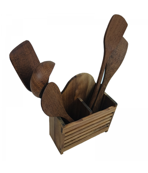 Wooden kitchenware set,bamboo kitchen cooking utensils set with holder,Kitchen Gadgets Utensil Set kitchen items kitchen product