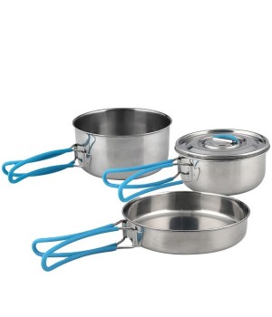 Factory Hot Sale 2-3 Person Camping cook Set Outdoor Picnic Mess Set Camping Outdoor Cookware Set For Outdoor Camping Cookware