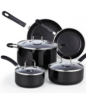 8 Piece Black Household Items kitchen ware set kitchen tool set cookware set non stick