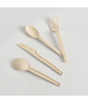 Forks Knives And Spoon Corn Starch Eco-Friendly Cutlery Disposable Spoon Knife And Fork